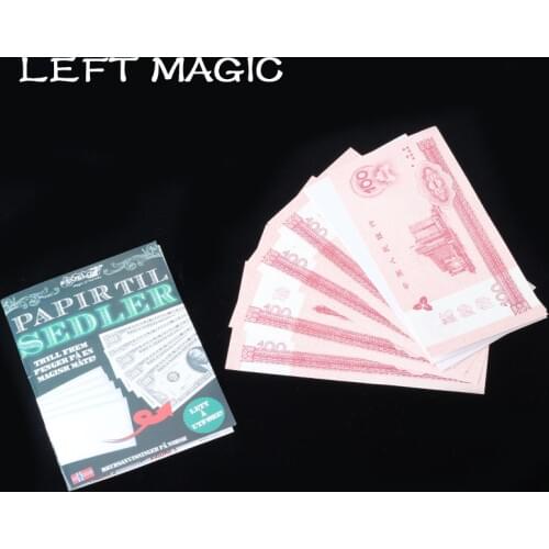 Paper To Money Magic Tricks Papir Til Sedler Magic Props Bill Vanishing/Appearing Illusions Magic Tricks Close Up Fun