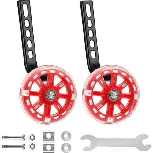 Children Bicycle Auxiliary Wheel Flash Mute Training Wheels Bicycle Stabiliser Mounted Kit Balance Auxiliary Wheel For Bike Part