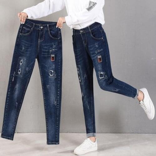 2021 New Autumn Womens Jeans High Waist Pencil Pants Vintage Casual Jeans Straight Women Pant Female Denim Trousers Pantalon