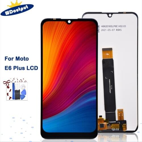 6.1"Original For Motorola Moto E6 Plus LCD Display Touch Screen Sensor Digiziter Assembly For Moto E6 Plus LCD+Frame