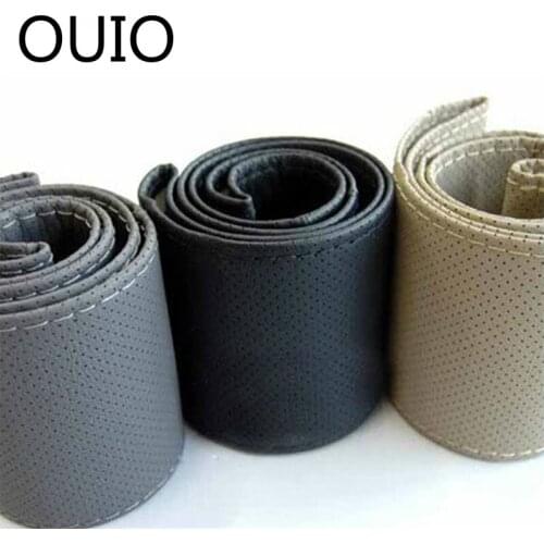 1Set Car steering wheel cover Leather Hand stitching For Lada Vesta Granta Priora Suzuki SX4 Vitara Hyundai I30 Tucson 2019 2020