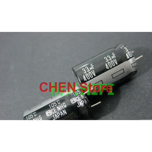 10PCS/20PCS Japan Matsushita NHG 400V33UF 16x25MM CE nhg 33uf 400v Audio electrolytic capacitor 33uF/400V 105 degrees