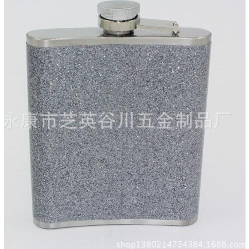100pcs/lot 18 ounces 1 kg loaded thick stainless steel outdoor portable flagon skinning support custom color LOGO