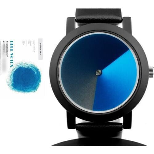 2019 Enmex creative design girl wristwatch Psychedelic blue brief hit color simple face nature fashion quartz lady watches