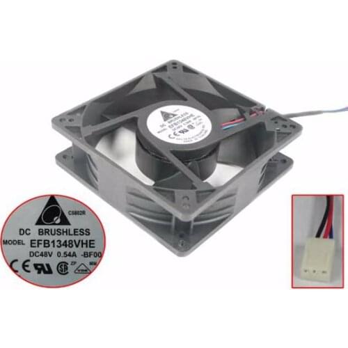 Delta Electronics EFB1348VHE -BF00 DC 48V 0.54A 127x127x38mm 3-wire Server Cooling Fan