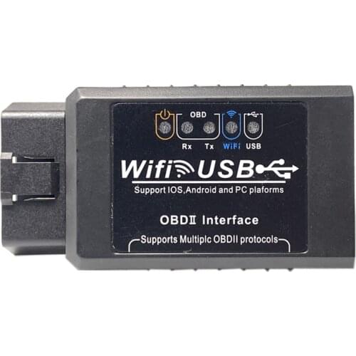 Acheheng OBDIICAT ELM327 Wifi USB 25K80 Wi-Fi ELM 327 OBDII Car Diagnostic Interface Scanner Works With All OBD-II Protocol