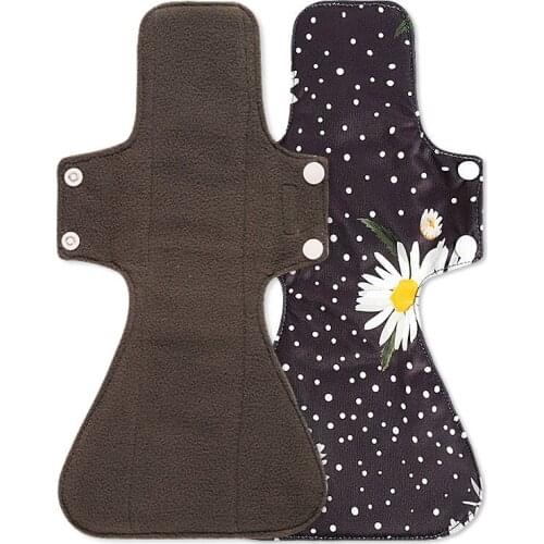 ALINAPPY 1 PCS Washable Women Feminine Hygiene , Reusable Super Absorbent Waterproof Heavy Flow Cloth Menstrual Pads Length 30CM