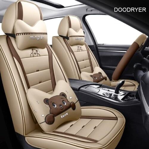 DOODRYER Leather car seat covers for Subaru Tribeca Legacy Outback Impreza Forester Legacy Wagon Automobiles Seat Covers