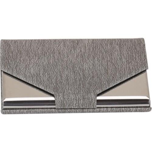 20PCS / LOT PU Card Bag Protable RFID Aluminium Alloy Credit Card Holder Creative Antitheft ID Card Holder Mini Wallets