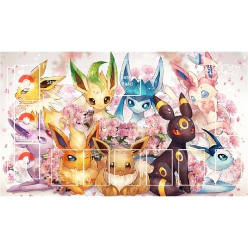 Pokemon Ptcg Dedicated Card Play Against Table Mat Pikachu Charizard Eevee Series Mouse Pads 60*35 Toys gifts