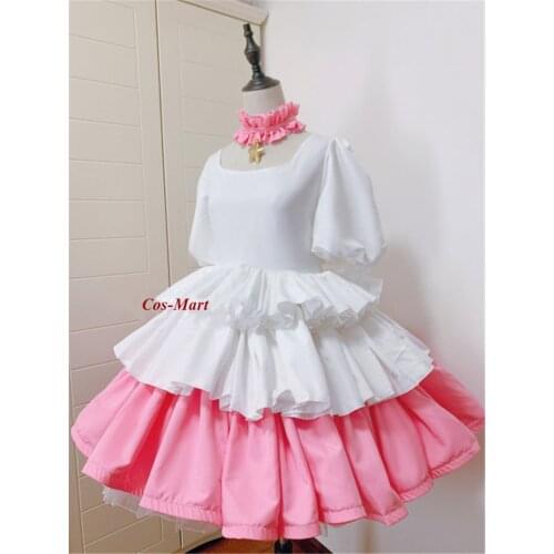 Quality Goods Anime Cardcaptor Sakura Kinomoto Cosplay Costume OP3 Pinky White Uniform Dress Role Play Clothing Custom-Make Any