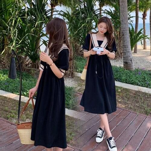 Summer Fashion Black Chiffon Maternity Long Dress Elegant A Line Loose Clothes for Pregnant Women Plus Size Pregnancy 4XL