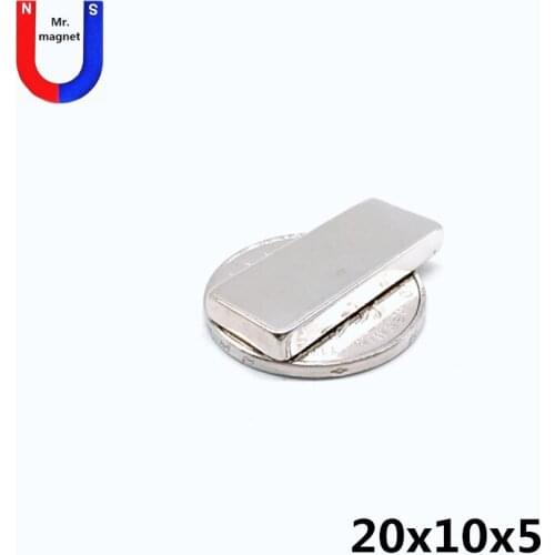 30/100/500pcs 20x10x5 magnet rectangle block 20mm * 10mm * 5mm neodymium magnet cuboid 20*10*5 permanent strong rare earth NdFeB