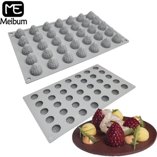 Meibum 35 Cavity Raspberry Dessert Placing Decoration Mould Silicone Cake Molds Fondant Pastry Baking Tools Kitchen Bakeware