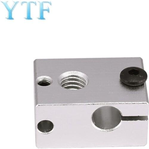 New Upgraded Aluminium V6 Heat Block 23*16*12 mm For E3D V5 V6 PT100 J-head Extruder HotEnd Heater Heating 3D printer Accessorie