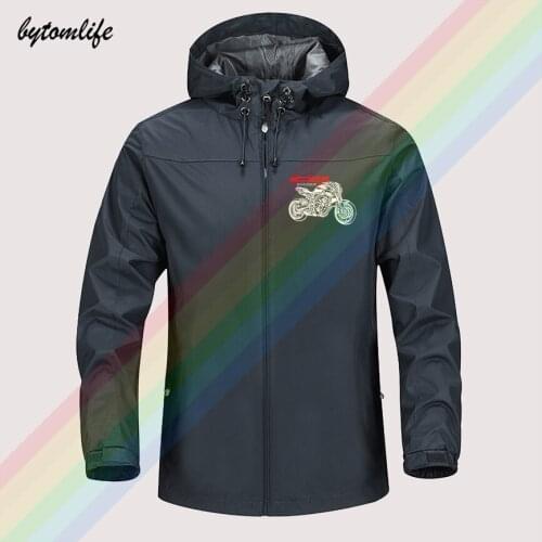 Motorcycle Honda Cb650r CB 650 R Jacket Men Lightweight Hooded Zipper Waterproof Coat Windproof Outdoor Sportswear Asian Size