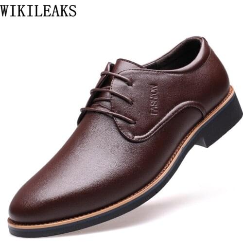 Office 2021 Men Dress Shoes Leather Business Suit Formal Wedding Shoes Men Oxford Brown Shoes for Men Zapatos De Vestir Hombres