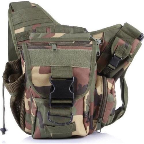 Outdoor Hiking Traveling Nylon Backpack Camera Bag Tactical Camouflage Shoulder Bag Fishing Cross Body Bag 10 Color