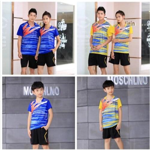 New badminton wear shirt, men/women childrens tennis jerseys ,table tennis shirt shorts clothes ,childrens sportswear T-shirt