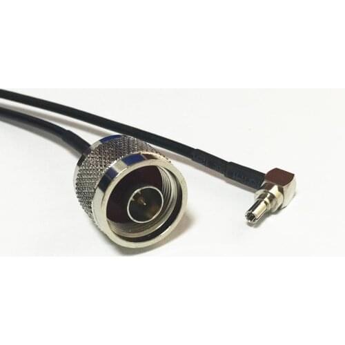 New Wireless Modem Wire N Male Plug Switch CRC9 Right Angle Connector RG174 Cable 20CM 8" Wholesale Fast Ship