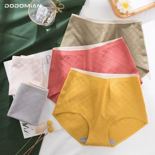 Single Pack Womens Cotton Briefs Elasticity Girl Seamless Panties Middle Waist Underwear Breathable Comfortable Panty