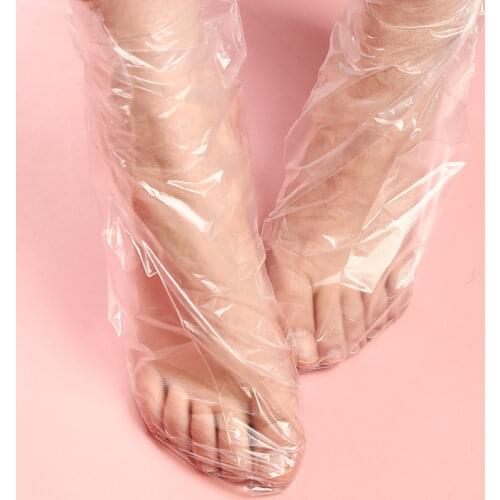100PCS Transprent Disposable Foot Bags Detox SPA Covers Pedicure Prevent Infection Remove Chapped Foot Care Tools Bath Wipe