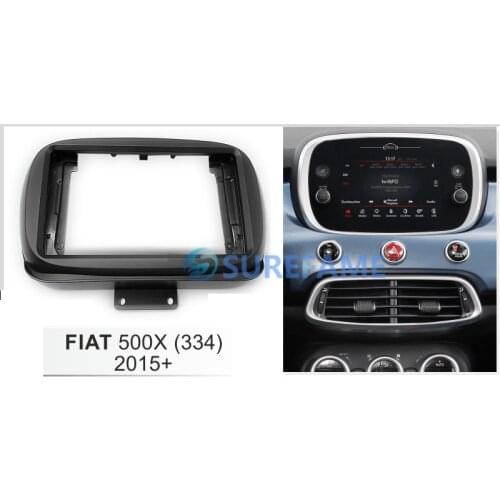 9 inch Car Fascia Radio Panel for FIAT 500X (334) 2015+ Dash Kit Install Facia Console Bezel Adapter 9inch Plate Trim Cover