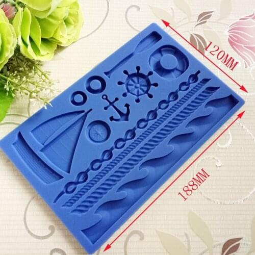 Sailing Silicone Mold Cake Decorations Fudge Mold Kitchen Baking Fudge Cake Making Pace