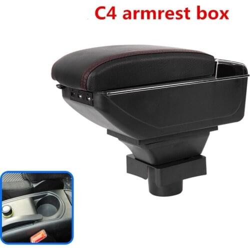 For Citroen C4 armrest box central Store content box Citroen armrest box products interior decoration Storage Center Console