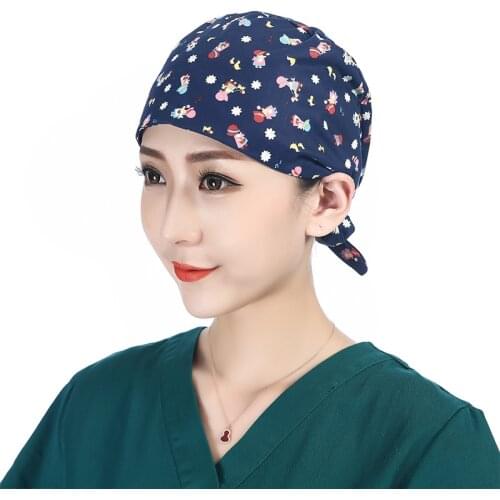 Adjustable Printing High Quality Nursing Hat Baotou Cap Cotton Pet Hat Unisex Casual New Cap Fashion Cartoon Printed Work Hat