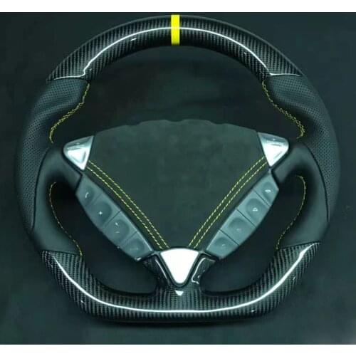 Cuatomized Carbon Fiber Sports Flat Steering Wheel Alcantara for Porsche Cayenne 2007 2008
