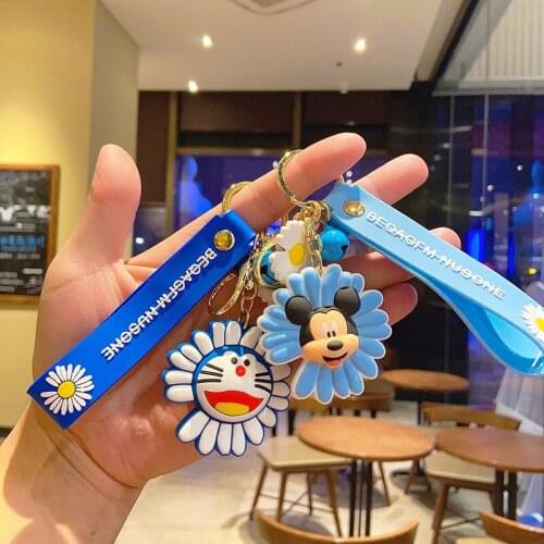 Cute Cartoon Donald Duck Key Ring bags backpacks Car Key Accessories New Arrive Disney Mickey Mouse Minnie Kawaii Keychains