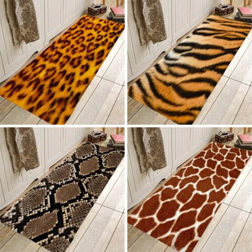 Creative 3D Animal Skin Pattern Hallway Carpets and Rugs for Bedroom Living Room Carpet Kitchen Bathroom Anti-Slip Floor Mats