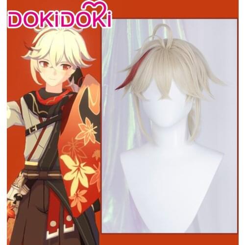 DokiDoki Game Genshin Impact Cosplay Halloween Cosplay Kazuha Wig Genshin Impact Kazuha Wig Cosplay Hair