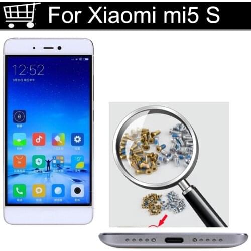 2PCS/LOT For Xiaomi Mi5 s M5s Buttom Dock Screws Housing Screw nail tack For Xiao MI 5s Mobile Phones black Colour