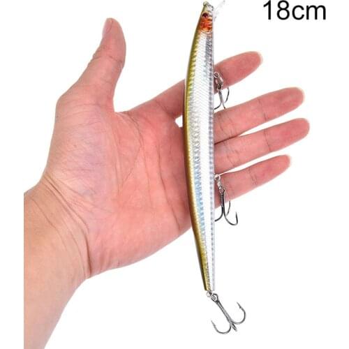 1pc 18cm/26g Minnow Fishing Lures Plastic Baits Hard Lures Bass Crank Baits 3