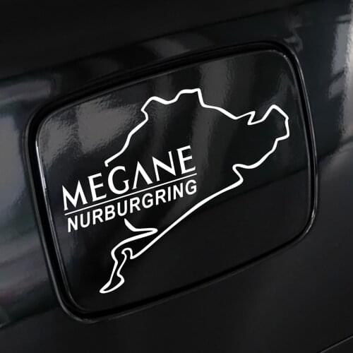 15CM Car Fuel Tank Cap Stickers For Renault Megane 2 3 Scenic 4 1 Auto Decoration Racing Nurburgring Vinyl Decal Car Accessories