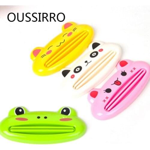 2PCS/Lot Hot Cartoon Easy Squeezer Home Toothpaste Tube Squeezer Bathroom Toothpastes Dispensers Tooth Brushing Holder For Kids