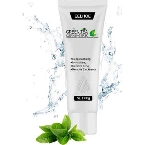Face Mask Green Tea Peel Off Mask Oil Control Cleansing Moisturizing Mask Brighten Face Skin Care Cleansing Maintenance