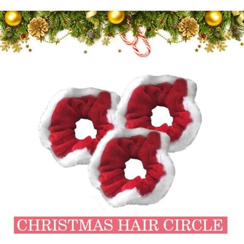 50PCS Hair Scrunchies Hair Flower Christmas Hair Band Hair Decorating Flower Elastic Hair Ties Ponytail Holder for Girls Women