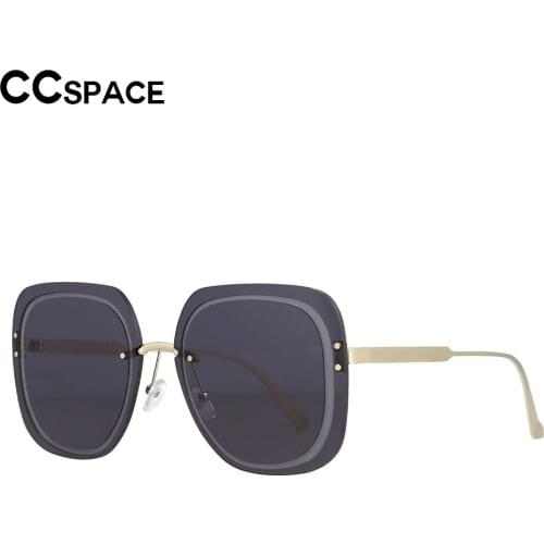 53115 Oversized Rimless Sunglasses Designer Men Women Fashion Anti-Uv Retro Glasses