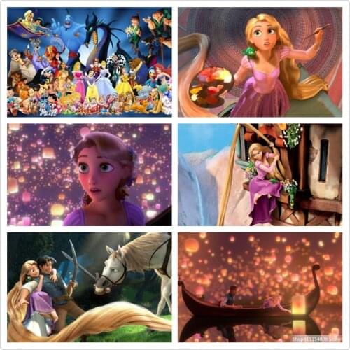 5d Diy Diamond Painting Disney Tangled Rapunzel Full Square Cartoon Diamond Embroidery Cross Stitch Mosaic Rhinestone Painting