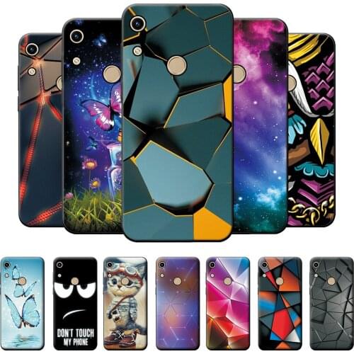 Case For Huawei Y6 Pro 2019 Soft Silicone Huawei Y6 2019 Back Cover For Huawei Y6Pro 2019 Black TPU Phone Case For Huawei Y6 Pro