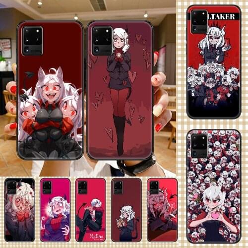 Cute Cartoon Helltaker Phone case For Samsung Galaxy Note 4 8 9 10 20 S8 S9 S10 S10E S20 Plus UITRA Ultra black trend coque art