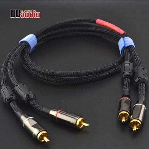 HIFI RCA Cable SPDIF Digital Audio Cable / Thickened Wall Budweiser RCA + Canare Cable W/ Dual Magnetic ring / Black