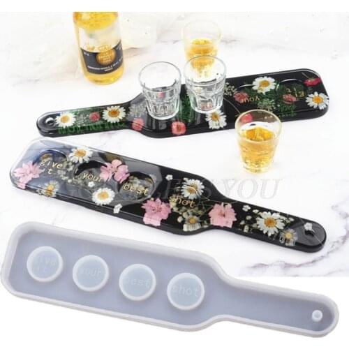 Champagne Glass Mold Serving Board Wine Glass Holder Epoxy Resin Molds Silicone Wine Butler Casting Molds for Wine Bot Drop Ship