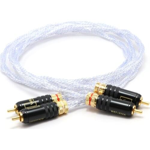 Pair Nordost ODIN OCC Pure Silver Plated Super Interconnect Cable , Audio Video Signal Wire ,RCA Extension Cord
