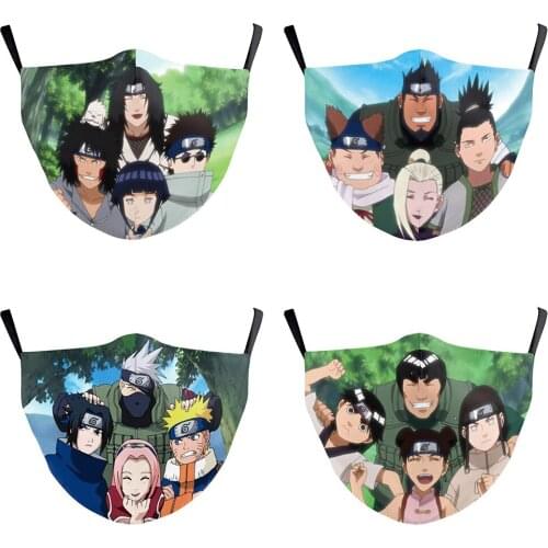 Cartoon Na-ru-to Anime Mask Halloween Cospaly Fashion Gift Street Sports Dust-proof Breathable Washable Protection Party Masks