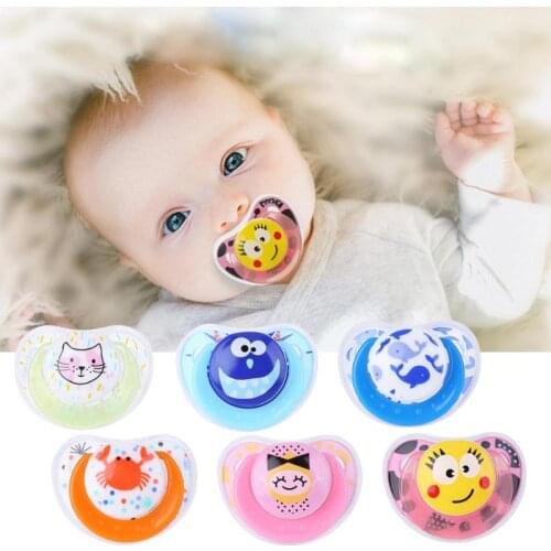 Cute Baby Pacifier Safe Newborn Infant Toddlers Baby Pacifier Silicone Nipple Soother Anti-dust Lid Infant Teether sooothers
