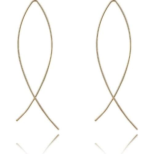 Fashion Fish Shaped Stud Earrings For Women Girls Simple Metal Earring 2021 Brinco Geometric New Punk Exaggerated Jewelry